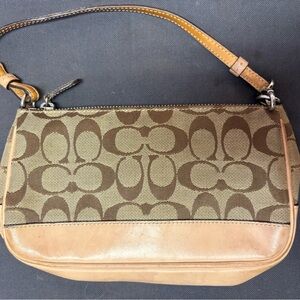 Coach Tan and Brown Crossbody Bag